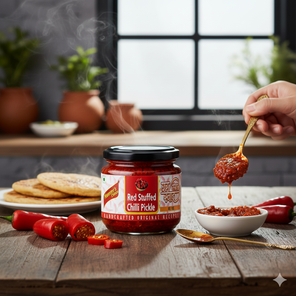 Red Stuffed Chilli Pickle